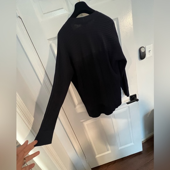 lafayette 148 matching set KNIT RIBBED OPEN FRONT CARDIGAN & bateau neck top L - Picture 12 of 16